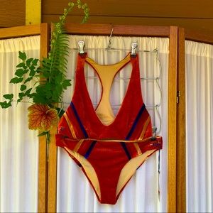 Aviator Nation velvet bikini